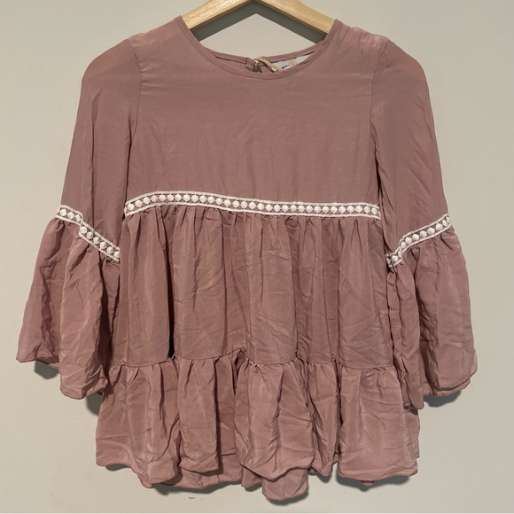 NWT Oopsie Daisy Tunic Tiered Top Rose colored - Picture 1 of 3